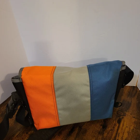 Timbuk2 Multicolor Canvas Messenger Bag - Blue/Gray/Orange - Picture 5 of 11